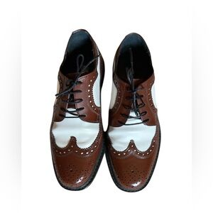 Brentano Spectator Leather Two-Tone Wingtip Tuxedo Shoes | Size 6 Men’s